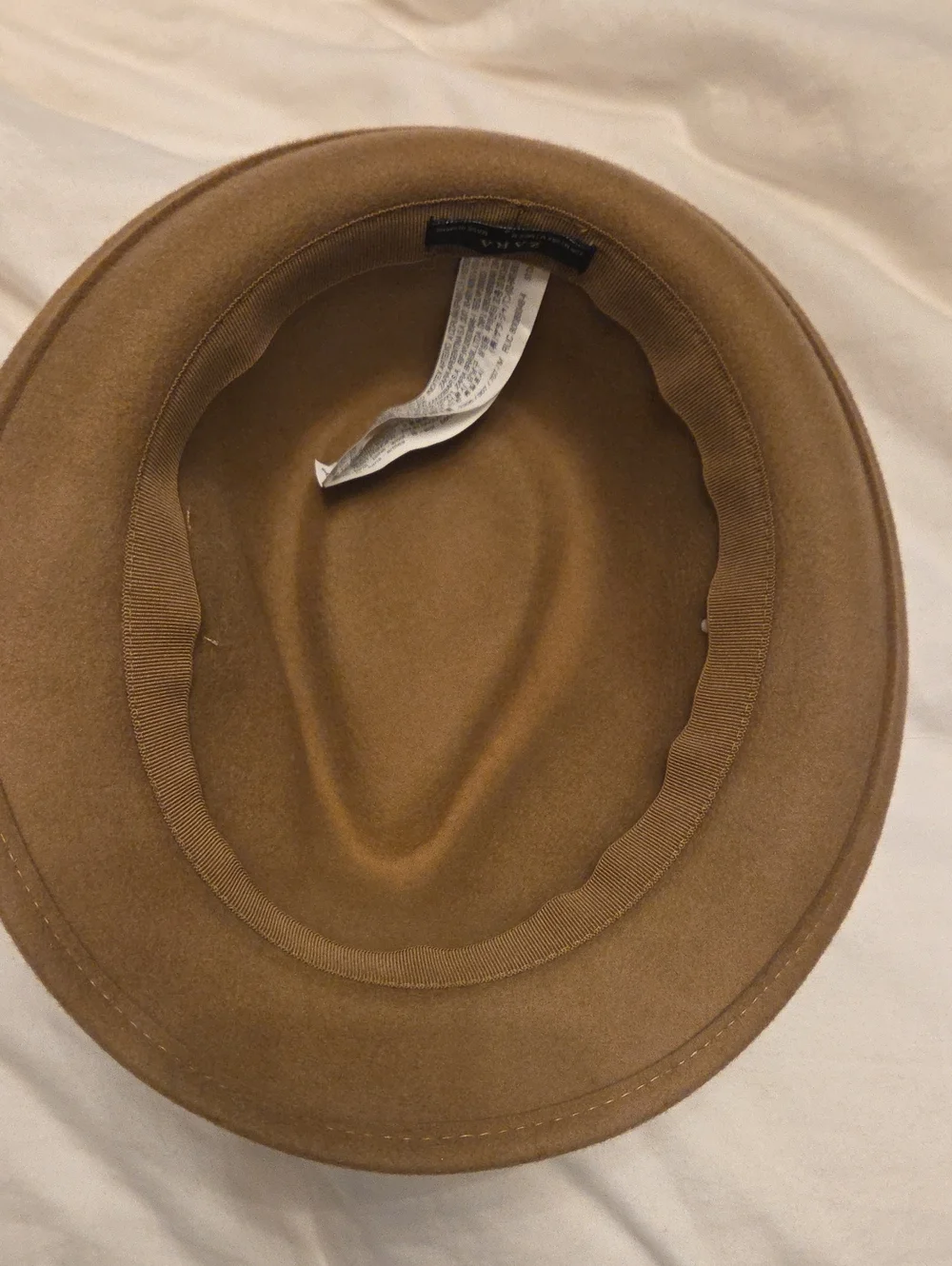 Zara Wool Fedora Beige Hat